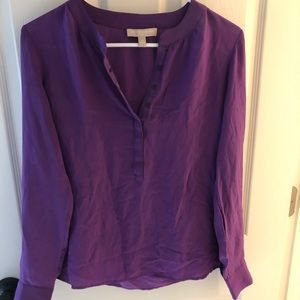 Women’s Banana Republic Purple Silk Blouse xs